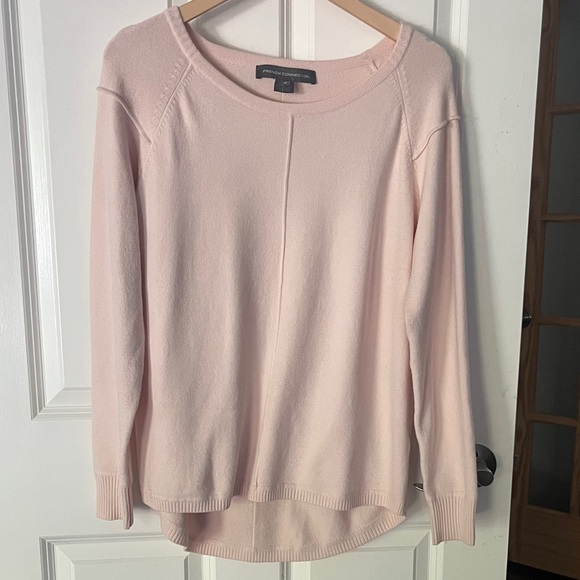 French Connection Soft ballet Pink high low lightweight sweater Sz medium - Picture 1 of 9